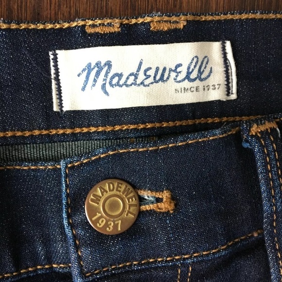 Madewell Jeans Sz 26 Skinny Crop 8” Rise Dark Wash - Picture 3 of 8